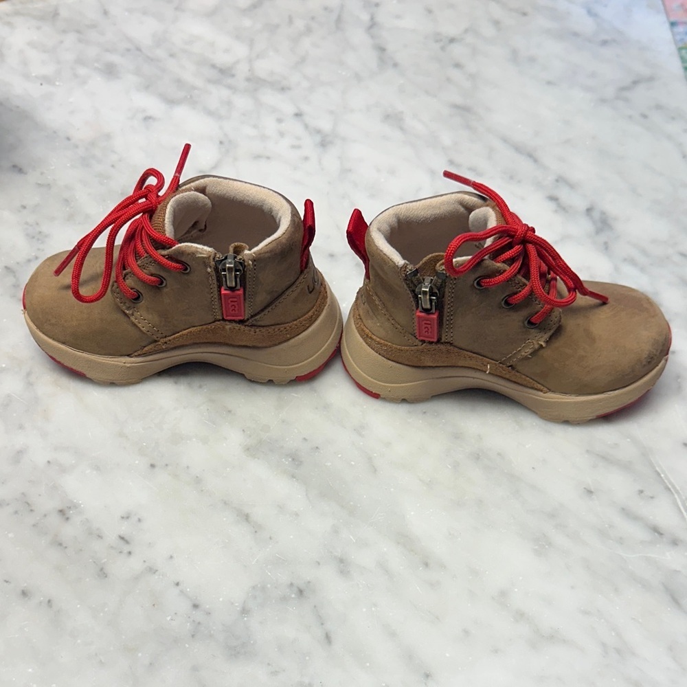 Brown Ugg Boots with Red Accents - Picture 6 of 13